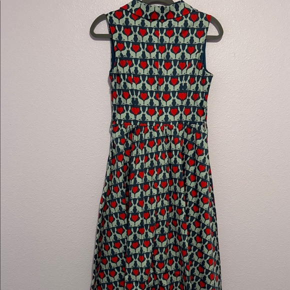 Lindy Bop Dress Rabbit Heart Print - Picture 3 of 5